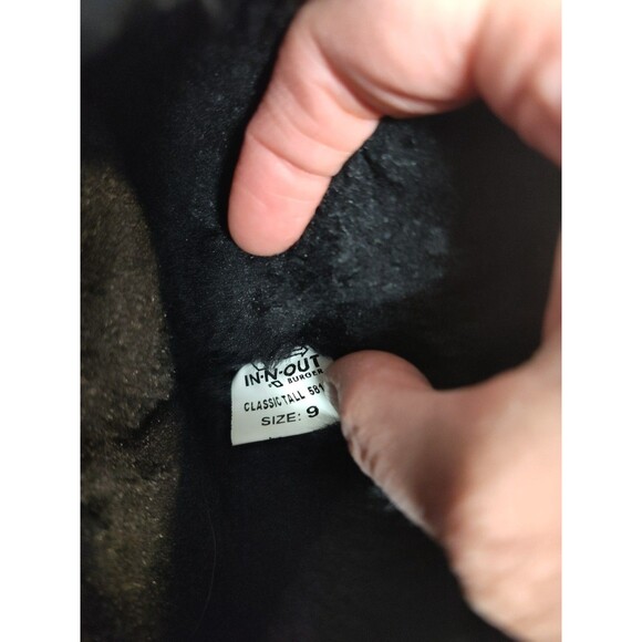 In-N-Out Burger Classic Tall Black Boots Red Crystal Tree Accents Women's Size 9 - Picture 8 of 8